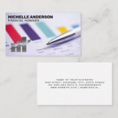 Carte De Visite Documents financiers | Stocks de graphique à barre (Devant / Derrière)