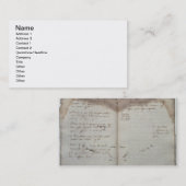 Carte De Visite Documents marchands, lettre d'acceptation de chan (Devant / Derrière)