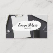 Carte De Visite Documents Pink Law Lawyer Paralegal (Devant)