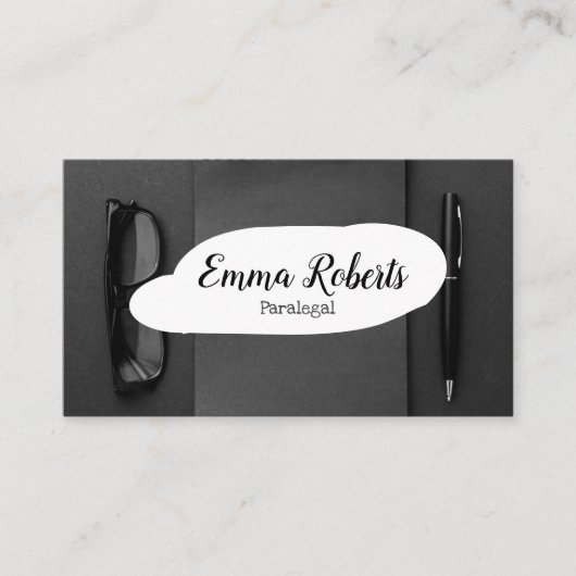 Carte De Visite Documents Pink Law Lawyer Paralegal (Devant)