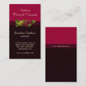 Carte de visite d'oenologie d'établissement (Devant / Derrière)