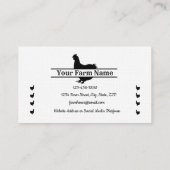 Carte de visite d'oeuf de la fleur de poulet fermi (Dos)