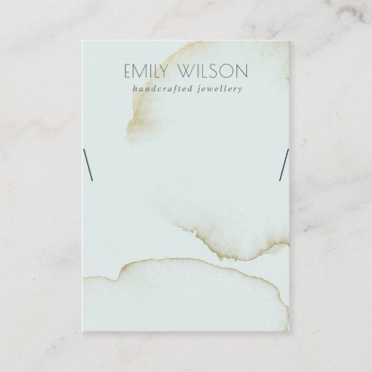 CARTE DE VISITE DOFT AQUA BLEU OR ABSTRAIT COUCHER AFFICHER LOGO (Devant)