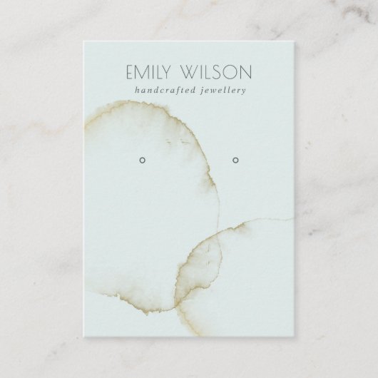 CARTE DE VISITE DOFT AQUA BLEU OR ABSTRAIT EARRING AFFICHER LOGO (Devant)