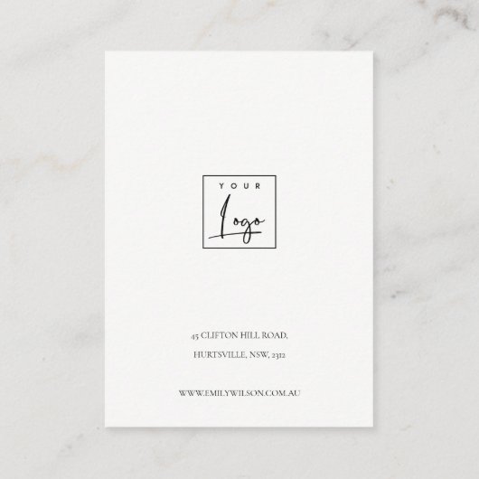 CARTE DE VISITE DOFT AQUA BLEU OR ABSTRAIT EARRING AFFICHER LOGO (Dos)