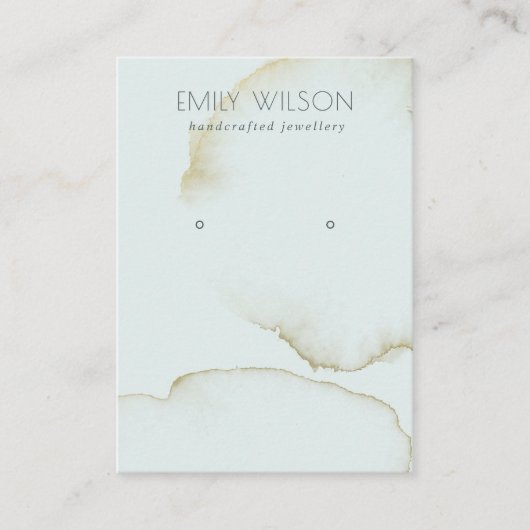 CARTE DE VISITE DOFT AQUA BLEU OR ABSTRAIT EARRING AFFICHER LOGO (Devant)