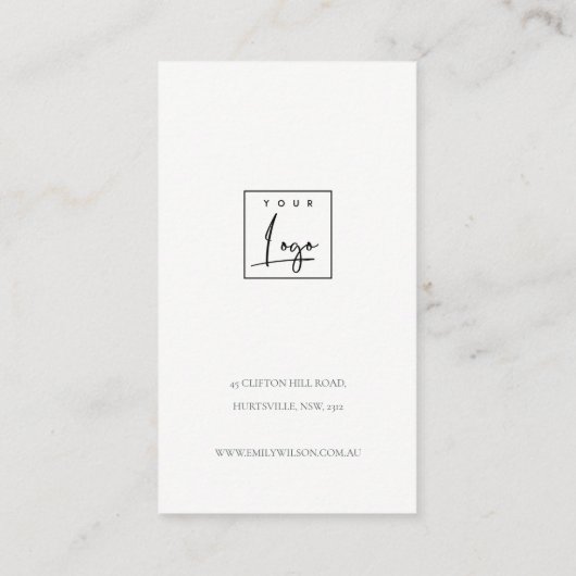 CARTE DE VISITE DOFT AQUA BLEU OR ABSTRAIT EARRING AFFICHER LOGO (Dos)