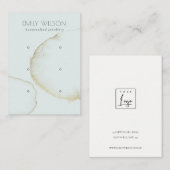 CARTE DE VISITE DOFT AQUA OR ABSTRAIT 3 EARRING AFFICHER LOGO (Devant / Derrière)