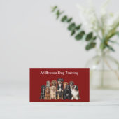 Carte De Visite Dog Breeder Canine Theme Business Cards (Debout devant)