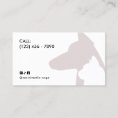 Carte De Visite Dog cat silhouette logo pet sitting (Dos)