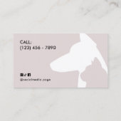 Carte De Visite Dog cat silhouette logo pet sitting (Dos)