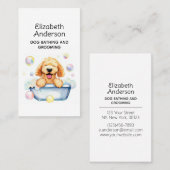 Carte De Visite Dog Groomer Golden Doodle (Devant / Derrière)