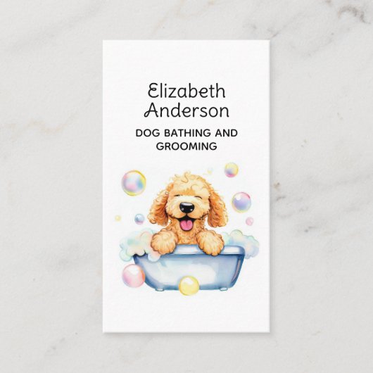 Carte De Visite Dog Groomer Golden Doodle (Devant)