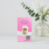 Carte De Visite Dog Grooming Boutique Pampered Puppy QR Code (Debout devant)