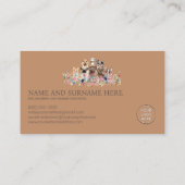Carte De Visite Dog Grooming Care QR Code | Pet Sitter Logo Photo (Dos)