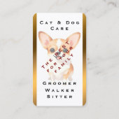 Carte De Visite Dog Grooming Personalized Luxury Trendy Collection (Dos)