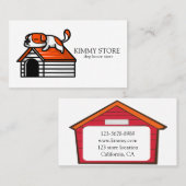 Carte De Visite Dog House (Devant / Derrière)