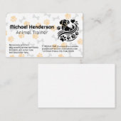 Carte De Visite Dog Paw and Doggie Bone Patterns | Pet Store (Devant / Derrière)