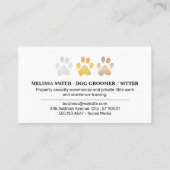 Carte De Visite Dog Paws Footprints | Animal Care (Dos)