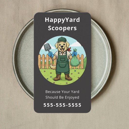 Carte De Visite Dog Poop Scooper Pet Waste Removal Service