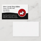 Carte De Visite Dog Sitter Dog Walking Service (Devant / Derrière)