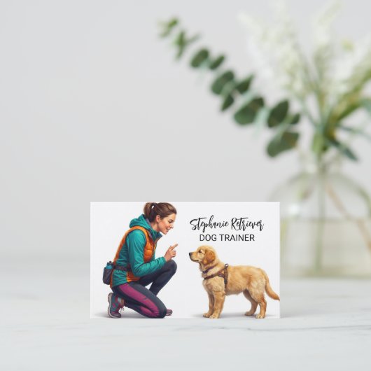 Carte De Visite Dog Trainer (Debout devant)