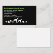 Carte De Visite Dog Trainer And Obedience Theme Business Cards (Devant / Derrière)