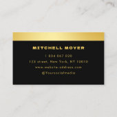 Carte De Visite Dog Walker Black And Gold  (Dos)