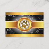 Carte De Visite Dog Walker Black Gold | Soins aux animaux (Devant)