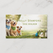 Carte De Visite Dog Walker  Business Card (Devant)