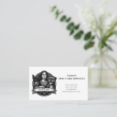 Carte De Visite Dog Walker Pet Sitter Business Card (Debout devant)