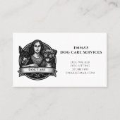 Carte De Visite Dog Walker Pet Sitter Business Card (Devant)