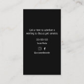 Carte De Visite Dog Walker Services d'hébergement pour animaux de (Dos)