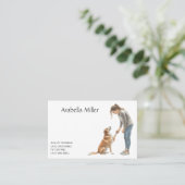Carte De Visite Dog Walker, Trainer, Obedience, Agility, Groomer (Debout devant)