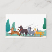 Carte De Visite Dog Walker Walking Services aux animaux de compagn (Dos)