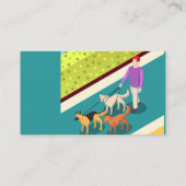 Carte De Visite Dog Walker Walking Services aux animaux de compagn (Dos)