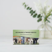 Carte De Visite Dog walking and training services (Debout devant)