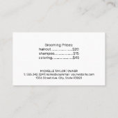 Carte De Visite Doggie Baignade Grooming | Service animal (Dos)