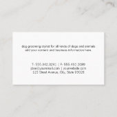 Carte De Visite Doggie Bath | Ciseaux à bulles de savon (Dos)