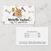 Carte De Visite Doggie nettoyée | Motif des os de chien (Devant / Derrière)