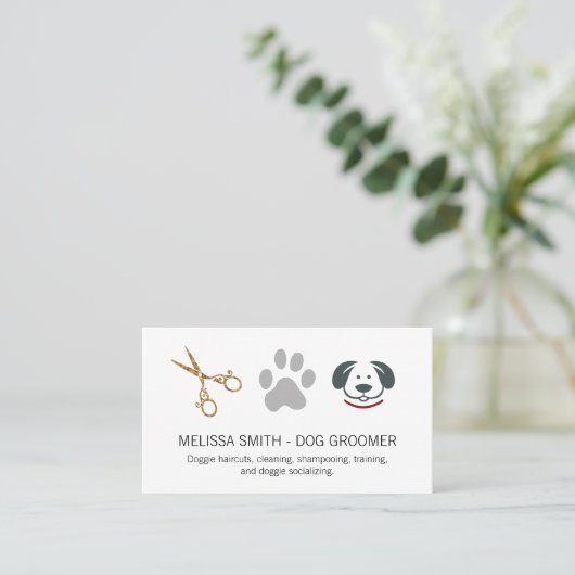 Carte De Visite Doggie Paw | Ciseaux (Debout devant)