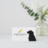 Carte De Visite Doggie Silhouette | Os de chien doré (Debout devant)