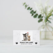Carte De Visite Doggies mignonnes assis | Groomer | Formateur (Debout devant)