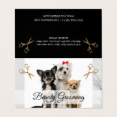 Carte De Visite Doggies mignonnes | Ciseaux de grossissement (Extérieur déplié)