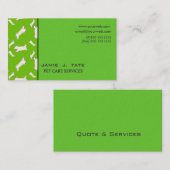 Carte De Visite Doggy Bones (Devant / Derrière)