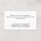 Carte De Visite Doggy Paw | Arrière - plan en cuir (Dos)