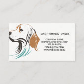 Carte De Visite Doggy Sitter | Services animaux | K9 (Dos)