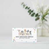 Carte De Visite Dogs Confetti rendez-vous rappeler (Debout devant)