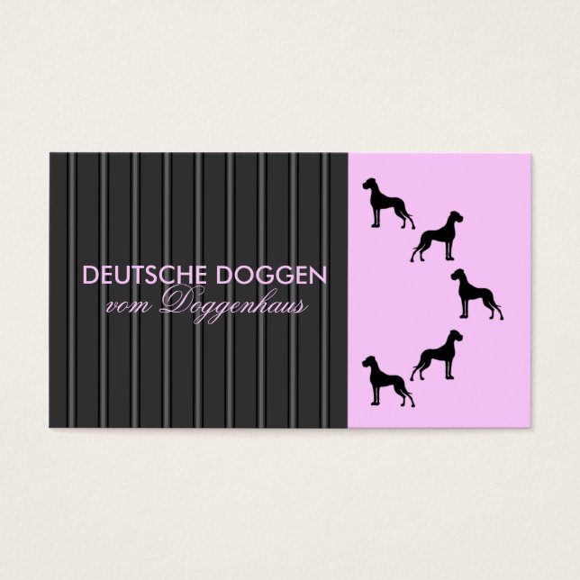 Carte de visite Dogue Allemand (Devant)