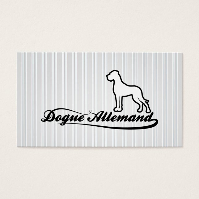 Carte de visite Dogue Allemand (Devant)